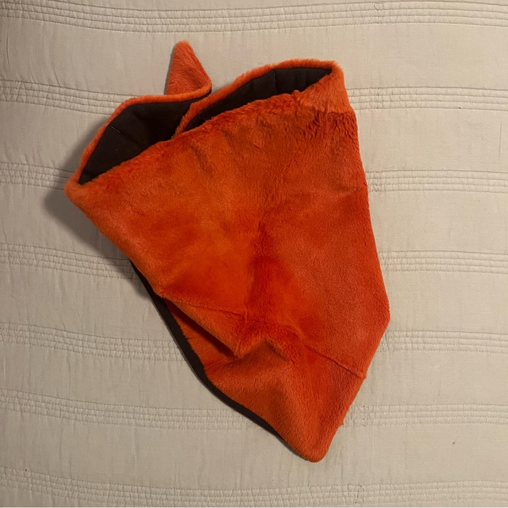 Nordiska Kompaniet Plush Orange Neck Warmer Scarf Magnetic Close